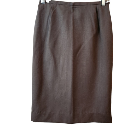 Jaeger taupe pencil wool blend skirt 6 - Picture 1 of 4